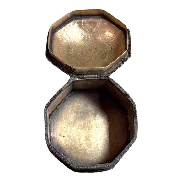 Ancient Viking Bronze Amulet Jewelry Engraved Box Vintage Trinket Ring Carnelian - Picture 5 of 7